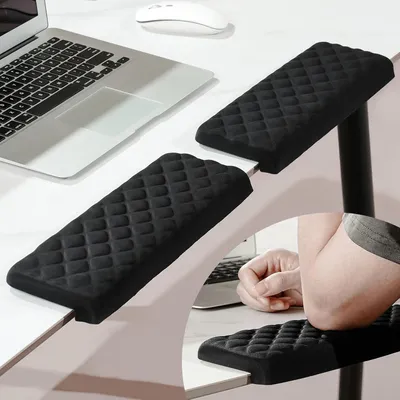 Obrázok produktu pre Podložka pod zápästie k klávesnici 30x10x3.2 cm, L-tvar, pamäťová pena, protišmyková, pre kanceláriu