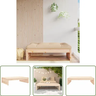 Image de The Living Store Tabouret de jardin 120x80 cm pin massif