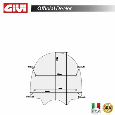 Image de Pare-brise transparent GIVI 38,5 x 40 cm pour HONDA Super Cub C125