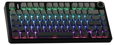 Obrázek produktu pro Bezdrátová mechanická herní klávesnice AULA F75 s RGB LED podsvícením - rozložení QWERTY (US) - 2,4 GHz/USB-C/Bluetooth pro Windows/Mac, gradientní šedá barva, s bočním gravírováním "Reaper"