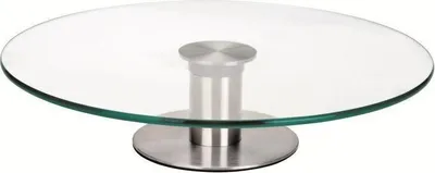 Immagine prodotto di Alzata girevole per torte Ibili, acciaio inox/vetro, 30x7, trasparente
