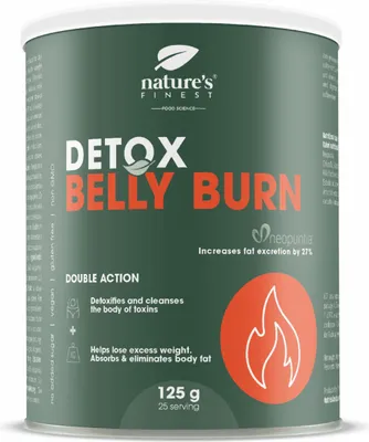 Zdjęcie produktu dla Detoks Belly Burn - Wsparcie Metabolizmu - Z Ostropestem Plamistym, Opuncja (Nopal), Chlorella - 125g