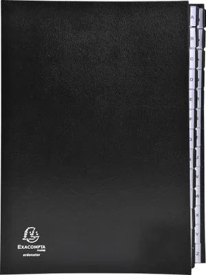 Image de Exacompta Trieur rigide avec cavaliers plastiques A à Z Noir 621265E