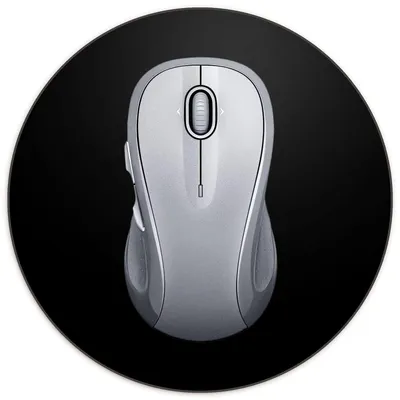 Immagine prodotto di Mini tappetino per mouse, 15 x 15 cm, nero, rotondo, antiscivolo, lavabile