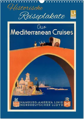 Produktbild von Historische Reiseplakate (Wandkalender 2027 DIN A3 hoch), CALVENDO Monatskalender