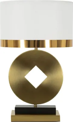Image de Mauro Ferretti lampe de table Münze E270 Ø 30x53 cm or blanc