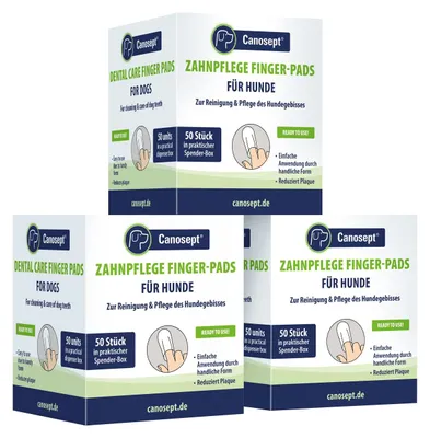 Produktbild von Canosept Zahnpflege Finger-Pads für Hunde 3 x 50 Stück