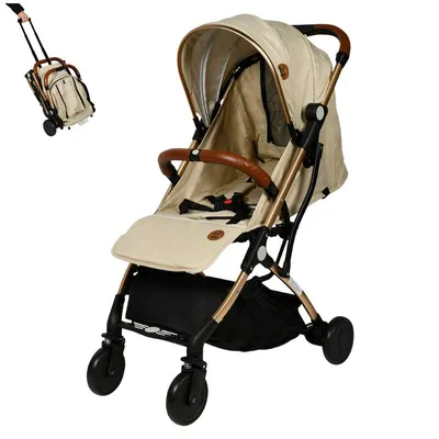 Image de BUF BOOF® S-16 Poussette sport légère, 0-36 mois, position allongée à 180°, système de pliage avec fonction trolley, sable