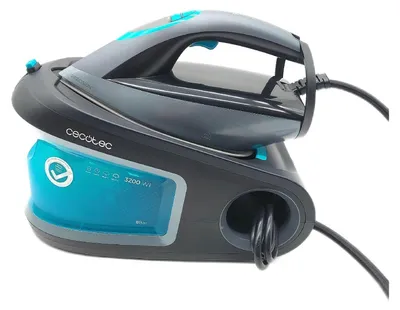 Produktbild von Cecotec 01865, 3200 W, 420 g/min, Keramik-Bügelsohle, 8 bar, 150 g/min, Blau, Grau