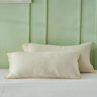 Productafbeelding van Mousseline kussenslopen, 40x80 cm, katoen, 2 stuks, beige