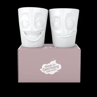 Produktbild von Fiftyeight Products Becher Set - witzig/lecker weiß