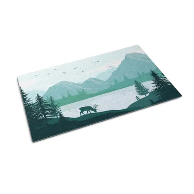 Obrázek produktu pro Rohožka před dveře - Podložka na zachytávání nečistot- Protiskluzová vnitřní venkovní rohožka - 60x40 cm - Jelení hora
