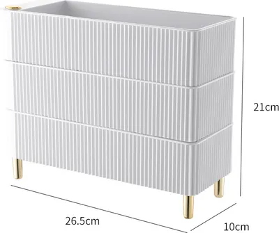 Image de (Blanc) Porte-œufs pour réfrigérateur, bac à œufs pivotant à 3 couches pour réfrigérateur, plan de travail de cuisine à la mode, boîte à œufs frais