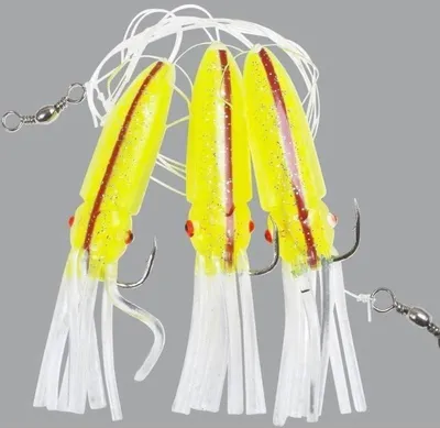 Produktbild von Fladen Deep Sea Winged Octopus Rig 8/0 0,80mm limegreen/red
