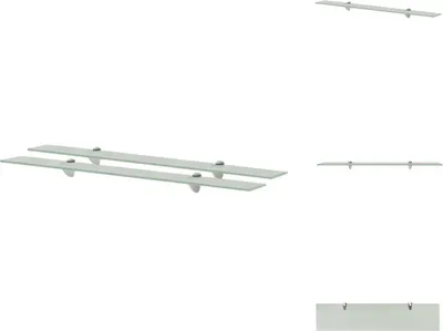 Produktbild von vidaXL Schwebende Regale 2 Stk. Glas 90x20 cm 8 mm -  Wandregale