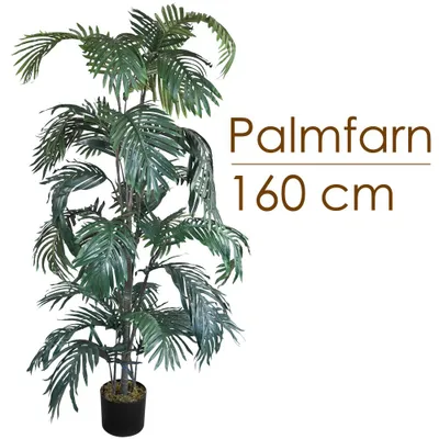 Obrázek produktu pro Umělá palma velká umělá palma umělá rostlina palma umělá jako skutečná plastová rostlina balkonová kapradina palmová kapradina dekorace 160 cm vysoká Decovego