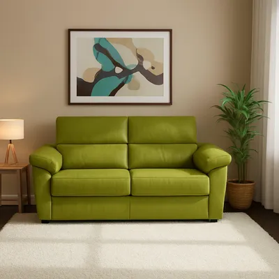 Immagine prodotto di Salorno - Divano Letto 2 Posti, 185x95 cm Verde, Sfoderabile Italy