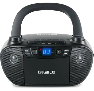 Image de Magnétophone avec lecteur CD et cassette CDB-1016, à piles, noir