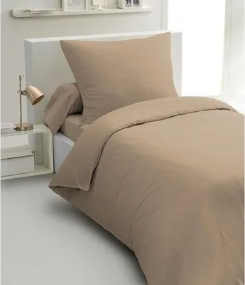 Produktbild von 2-teiliges Bettwäscheset HP72071 – 82 g Mikrofaser – 140 x 200 cm – Beige