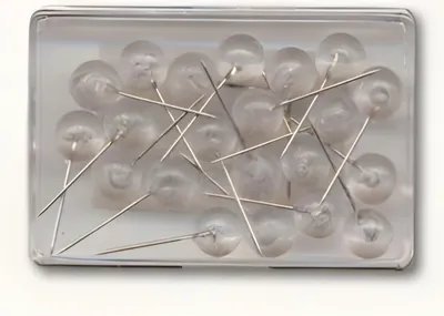 Produktbild von Landkartennadeln, glasklar Ø 5 mm x 16 mm SB-Dose à 60 Stück