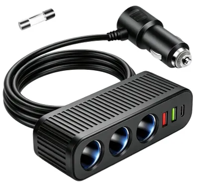 Productafbeelding van 120 W oplader voor sigarettenaansteker, 12 V, 24 V, 6-in-1