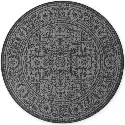 Obrázok produktu pre 160x160 (priemer) kruh Kusový koberec Duet Kona 106248 Black/White kruh - na von aj na doma