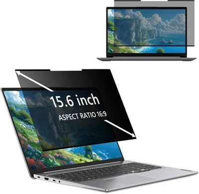 Produktbild von Famanu Sichtschutzfolie für 15,6 Zoll Laptop - Anti-Blaulicht - Blendschutz - abnehmbare Privatsphäre