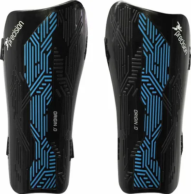 Produktbild von Precision Schienbeinschoner Fußball Origin.0 Strap schwarz-cyan medium