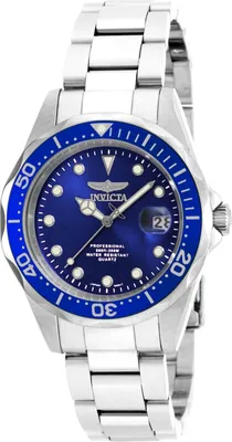 Produktbild von Invicta Pro Diver 17048 Herrenuhr - Quarzwerk - Edelstahl mit blauem Zifferblatt - 37 mm
