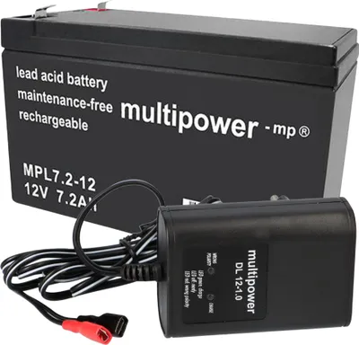 Produktbild von Multipower Blei-Akku MPL7,2-12 12V 7,2Ah + Ladegerät