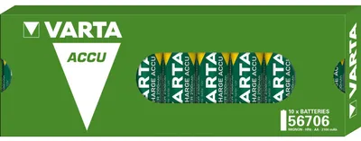 Produktbild von VARTA Packung mit 10 Akkus mit 2100 mAh und 1,2 V Ni-Mh