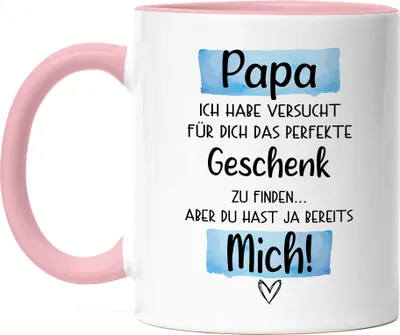 Produktbild von Papa Geschenk Tasse Rosa Mit Spruch Vatertag Geschenkidee Humor Sarkasmus Vater Papi