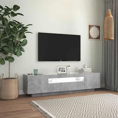 Obrázek produktu pro TV deska "Pretzien" z dřevotřísky v betonově šedé barvě. Rozměry (š/v/h) 160x40x35 cm