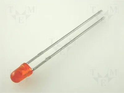 Produktbild von 5x LED 60° orange 8÷50mcd 3mm L-934ND LED Dioden THT 3mm