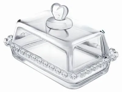 Produktbild von Butterdose Love aus Glas mit Deckel 17 cm
