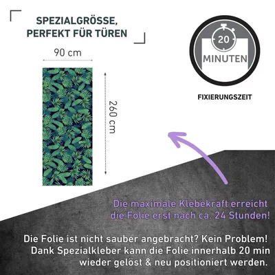 Produktbild von Venilia Klebefolie Jungle Design 90x260cm, hitzebeständig & abwaschbar