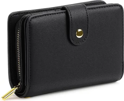 Produktbild von GAEKEAO Damen RFID Portemonnaie Schwarz  Zipper Münzfach