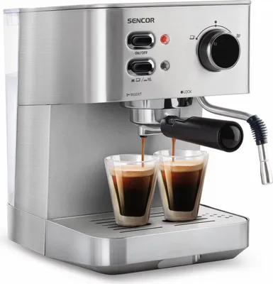 Obrázok produktu pre SENCOR SES 4010SS Kávovar na espresso, tlakové čerpadlo 15 barov, odnímateľná odkvapkávacia miska, odnímateľná nádobka na vodu o objeme 1,5 l