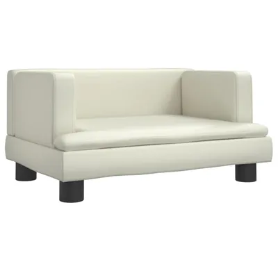 Produktbild von vidaXL Hundebett Creme 60x40x30 cm Kunstleder