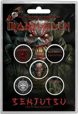 Produktbild von Iron Maiden Button Set Senjutsu 5 Buttons Anstecker Anstecknadel