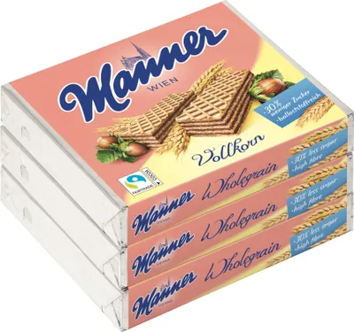 Produktbild von Manner Neapolitaner Vollkorn 225 g (3 x 75 g)