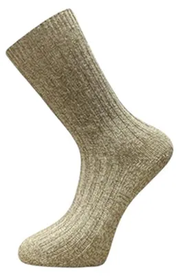 Produktbild von Alpaka Socken Damen 3er Pack – Kuschelige Thermo Norweger Socken, Farbe:Braun meliert, Größe Socken & Strumpfhosen Erwachsene:35-38