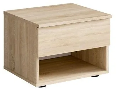 Produktbild von Masseno Nachttisch SILVA Nachtschrank Beistelltisch für Schlafzimmer 45 x 35 x 35 cm Eiche Helle