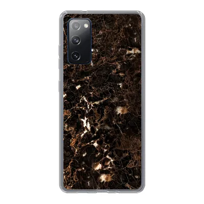 Produktbild von MuchoWow® Handyhülle Schutzhülle Hülle für Samsung Galaxy S20 FE Marmor - Schwarz - Gold Silikon Softcase Handy Hülle - Abdeckung