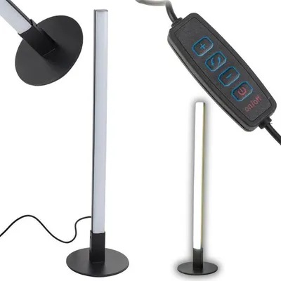 Zdjęcie produktu dla Verk 12364 Lampa podłogowa LED, pilot zdalnego sterowania, 50 cm, czarna