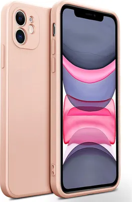 Image de coque pour iPhone 11, Coque en silicone liquide, résistante aux chocs et aux rayures pour iPhone 11 Rose