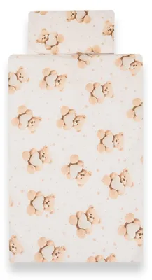Produktbild von 2-teilige Bettwäsche New Baby Love Teddy Bear 90/120 cm beige