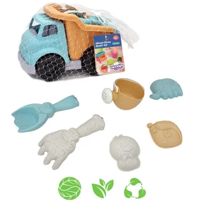 Obrázek produktu pro WOOPIE GREEN Písková sada s autem 7 ks. BIOLOGICKY ROZLOŽITELNÝMATERIÁL