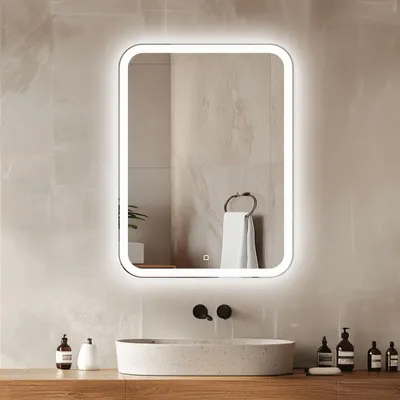 Produktbild von LED Badezimmerspiegel mit Touch-Schalter 50x70cm