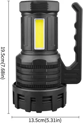 Immagine prodotto di Lampada a LED, 600 lm, ricaricabile, lampada multifunzionale da campeggio e da lavoro, impermeabile IPX4, nera